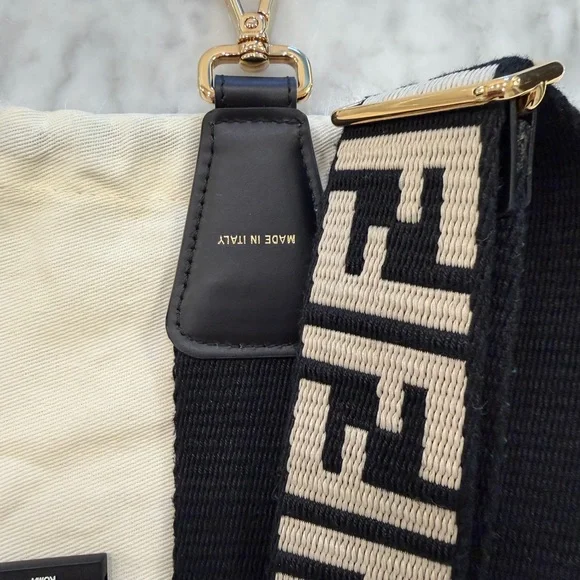 Fendi Strap You Black Ribbon Shoulder Strap - Picture 7 of 8